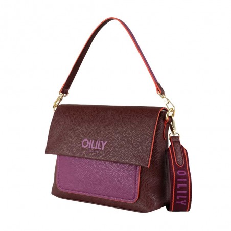 Sac porté épaule OILILY "Sofia" Joylily chocolat décadent | Sac à main femme original cuir vegan de qualité