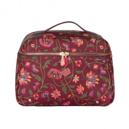 Vanity case "Coco" Joy Flowers marron chocolat | Grande trousse de toilette femme originale qualité couleur Vanity case "Coco" Joy Flowers marron chocolat | Grande trousse de toilette femme originale qualité couleur