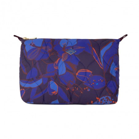 Trousse de toilette "Claire" Sketchy Flower bleu éclipse | Vanity femme original top qualité prix