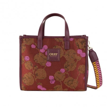 Sac à main OILILY "Honors" Jacquard décadent chocolate | Sac femme original cuir vegan qualité