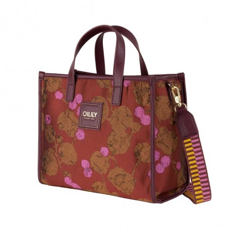 Sac à main OILILY "Honors" Jacquard décadent chocolate | Sac femme original cuir vegan qualité