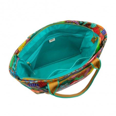 Sac à langer OIlily "Bébé" Animalily multicolore | Sac maternité original marque scandinave avec matelas imperméable assorti