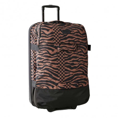 Sac de voyage trolley RIP CURL F-Light Global 110L sun tribe | Grand bagage soute à roulettes femme imprimé animal marron