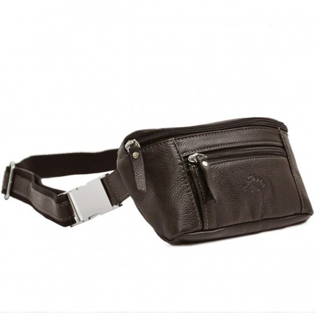 Sac ceinture en cuir de vachette Katana - Marron Sac ceinture en cuir de vachette Katana - Marron