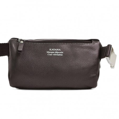 Sac ceinture en cuir de vachette Katana - Marron Sac ceinture en cuir de vachette Katana - Marron