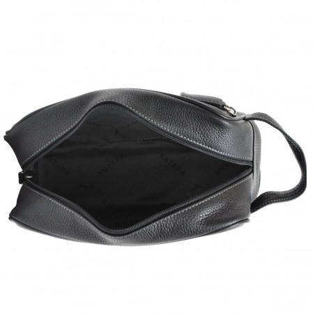 Trousse de toilette en cuir Katana - Noir Trousse de toilette en cuir Katana - Noir