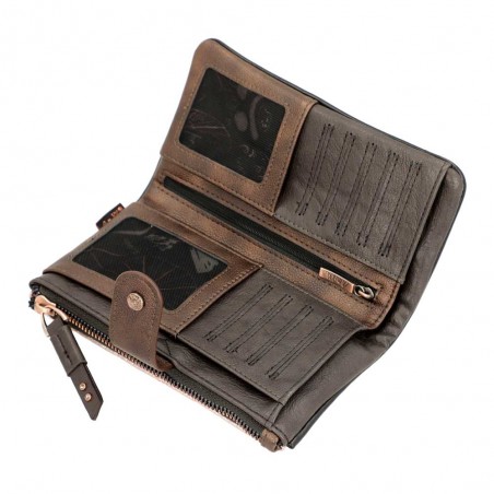 Anekke | Portefeuille tout-en-un souple "Padded" marron cuivré | Compagnon femme original pas cher Anekke | Portefeuille tout-en-un souple "Padded" marron cuivré | Compagnon femme original pas cher