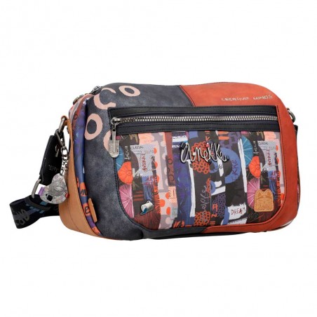 Anekke | Sac bandoulière large "Kyomu" bleu marine | Sac femme porté croisé original Anekke | Sac bandoulière large "Kyomu" bleu marine | Sac femme porté croisé original
