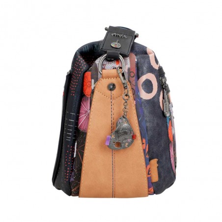 Anekke | Sac bandoulière large "Kyomu" bleu marine | Sac femme porté croisé original Anekke | Sac bandoulière large "Kyomu" bleu marine | Sac femme porté croisé original