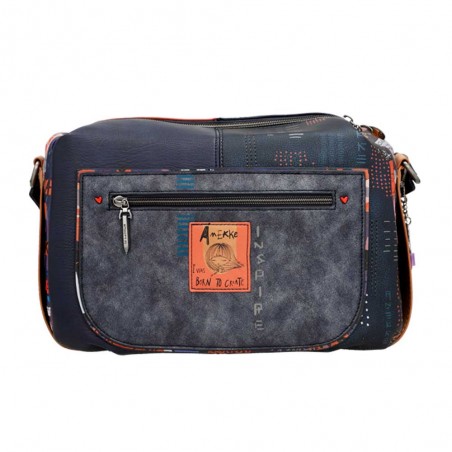 Anekke | Sac bandoulière large "Kyomu" bleu marine | Sac femme porté croisé original Anekke | Sac bandoulière large "Kyomu" bleu marine | Sac femme porté croisé original