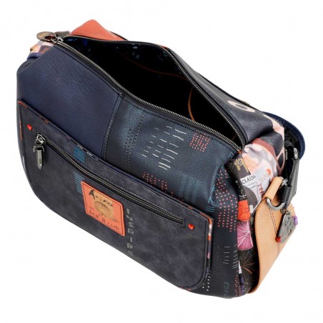 Anekke | Sac bandoulière large "Kyomu" bleu marine | Sac femme porté croisé original Anekke | Sac bandoulière large "Kyomu" bleu marine | Sac femme porté croisé original