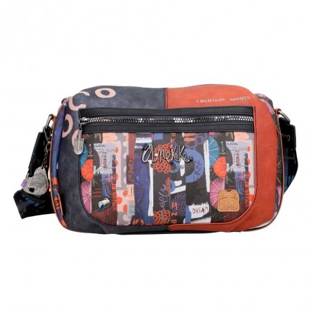 Anekke | Sac bandoulière large "Kyomu" bleu marine | Sac femme porté croisé original Anekke | Sac bandoulière large "Kyomu" bleu marine | Sac femme porté croisé original