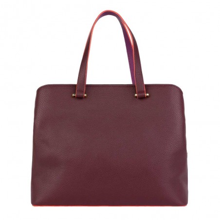 Oilily | Sac à main "Hazel" Joylily chocolat décadent | Sac femme original coloré marron violet avec bandoulière vegan