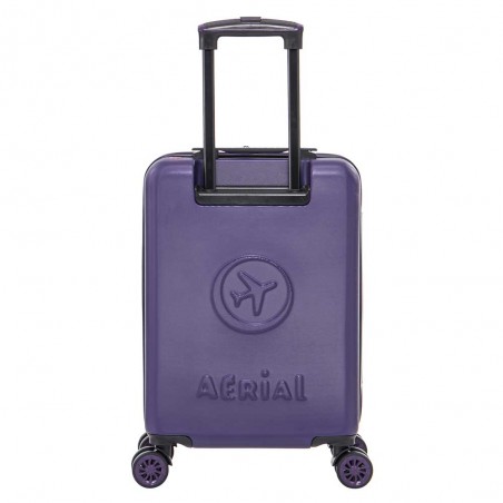 AÉRIAL | Valise cabine fantaisie "California" violet | Bagage petite taille original enfant adulte décor palmiers californie