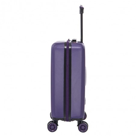 AÉRIAL | Valise cabine fantaisie "California" violet | Bagage petite taille original enfant adulte décor palmiers californie