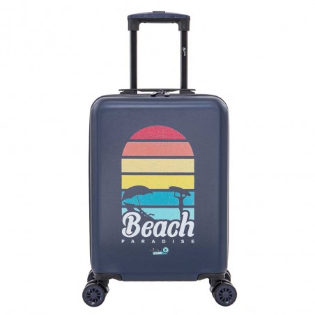 AÉRIAL | Valise cabine fantaisie "Beach Paradise" marine | Bagage petite taille original enfant adulte décor surf plage
