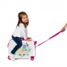Valise trotteur Movom "Holà" blanc/rose | Bagage enfant fille ludique à chevaucher lama rigolo Valise trotteur Movom "Holà" blanc/rose | Bagage enfant fille ludique à chevaucher lama rigolo