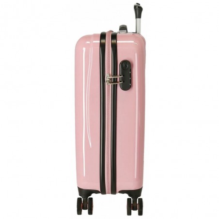 Disney | Valise cabine 55cm Minnie & Mickey "New York" nude | Bagage fille décor photo dessin animé Disney | Valise cabine 55cm Minnie & Mickey "New York" nude | Bagage fille décor photo dessin animé