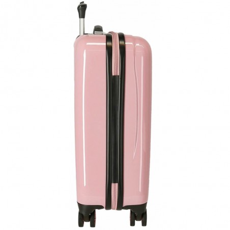Disney | Valise cabine 55cm Minnie & Mickey "New York" nude | Bagage fille décor photo dessin animé Disney | Valise cabine 55cm Minnie & Mickey "New York" nude | Bagage fille décor photo dessin animé