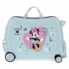 Disney | Valise trotteur Minnie My Happy Place bleu ciel | Bagage taille cabine pour enfant original Disney | Valise trotteur Minnie My Happy Place bleu ciel | Bagage taille cabine pour enfant original