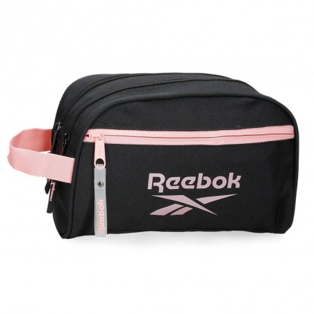 Reebok | Trousse de toilette "Beverly" noir/rose | Trousse de voyage et sport femme pas cher