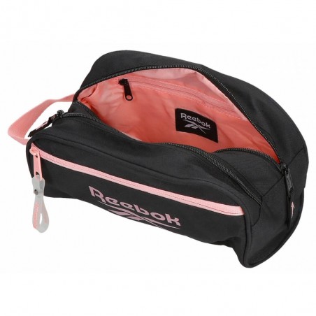 Reebok | Trousse de toilette "Beverly" noir/rose | Trousse de voyage et sport femme pas cher