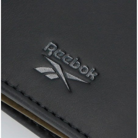 Reebok | Portefeuille homme en cuir "Switch" noir | Porte-cartes et monnaie style sportif pas cher