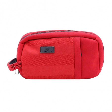 Serge Blanco | Trousse de toilette homme "Cape Town" rouge | Trousse de voyage style sportif rugby pas cher