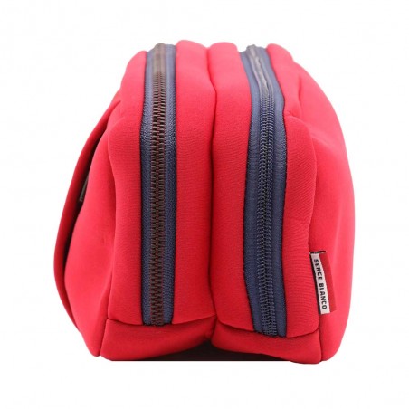 Serge Blanco | Trousse de toilette homme "Cape Town" rouge | Trousse de voyage style sportif rugby pas cher