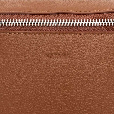 Katana | Banane femme en cuir tendance marron camel | Sac porté croisé bandoulière originale pas cher