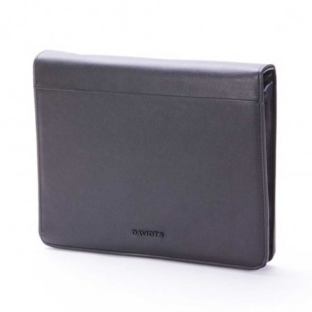 DAVIDTS | Conférencier à anneaux "Oran" noir | Porte-documents avec pochette tablette DAVIDTS | Conférencier à anneaux "Oran" noir | Porte-documents avec pochette tablette