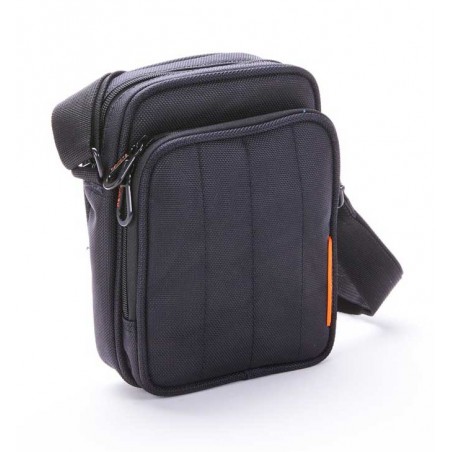 Davidts | Sacoche homme 2 cpts "The Chase" noir | Pochette porté croisé meilleur prix pas cher