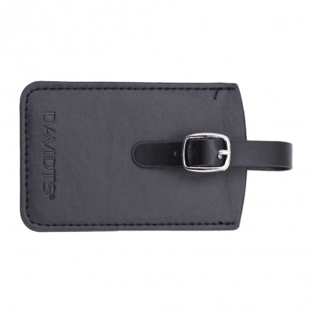 DAVIDTS | Étiquette pour bagages noir | Porte adresse pour l'étiquetage obligatoire des bagages en cuir DAVIDTS | Étiquette pour bagages noir | Porte adresse pour l'étiquetage obligatoire des bagages en cuir