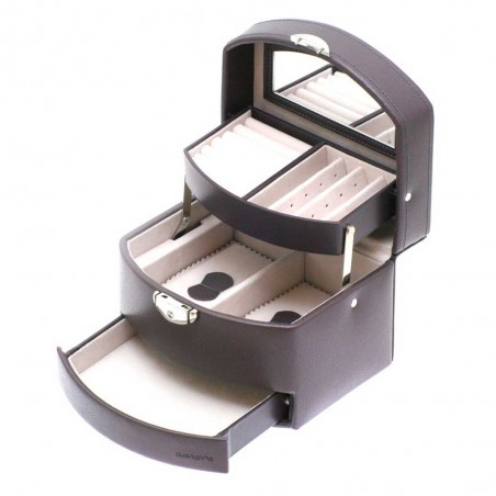 DAVIDTS | Coffret à bijoux "Automatic" gris foncé | Boîte à bijoux femme pas cher DAVIDTS | Coffret à bijoux "Automatic" gris foncé | Boîte à bijoux femme pas cher