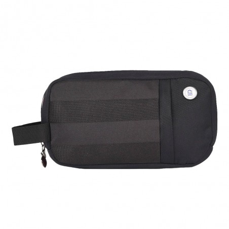 Serge Blanco | Trousse de toilette double "Basik" noir | Trousse de voyage pour homme rugby