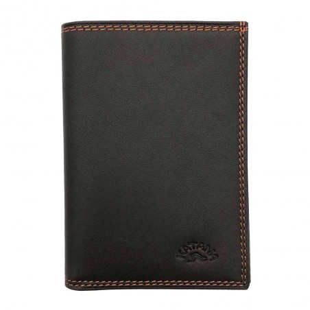 Katana | Portefeuille petit européen en cuir marron foncé | Porte-cartes sécurisé pour homme petit format pas cher Katana | Portefeuille petit européen en cuir marron foncé | Porte-cartes sécurisé pour homme petit format pas cher