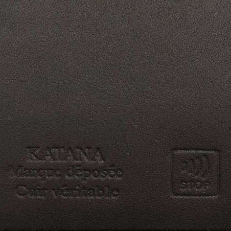 Katana | Portefeuille petit européen en cuir marron foncé | Porte-cartes sécurisé pour homme petit format pas cher Katana | Portefeuille petit européen en cuir marron foncé | Porte-cartes sécurisé pour homme petit format pas cher