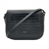 Katana | Sac porté croisé en cuir croco noir | Sac d'hiver femme tendance pas cher Katana | Sac porté croisé en cuir croco noir | Sac d'hiver femme tendance pas cher