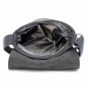 Sacoche homme en toile et cuir KATANA noir | Pochette porté travers style baroudeur nature coton canvas casual pas cher Sacoche homme en toile et cuir KATANA noir | Pochette porté travers style baroudeur nature coton canvas casual pas cher
