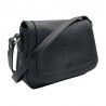 Katana | Sac bandoulière en cuir collet noir | Sac femme porté croisé style classique Katana | Sac bandoulière en cuir collet noir | Sac femme porté croisé style classique
