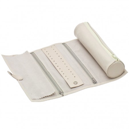 Trousse à bijoux ronde DAVIDT'S "Euclide" beige | Étui à bijoux de voyage femme original pas cher qualité supérieure Trousse à bijoux ronde DAVIDT'S "Euclide" beige | Étui à bijoux de voyage femme original pas cher qualité supérieure