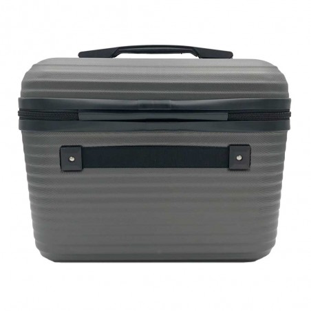 Davidts | Vanity case rigide "Aviator 2.0" gris anthracite | Beauty case femme grand format par cher