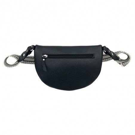 Banane en cuir noire, Sac Femme, Accessoires Femme