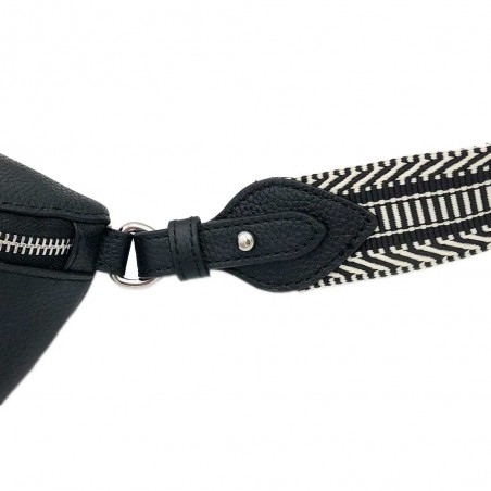 Katana | Banane femme en cuir "Tendance" noir | Sac banane à la mode avec bandoulière fantaisie pas chère Katana | Banane femme en cuir "Tendance" noir | Sac banane à la mode avec bandoulière fantaisie pas chère