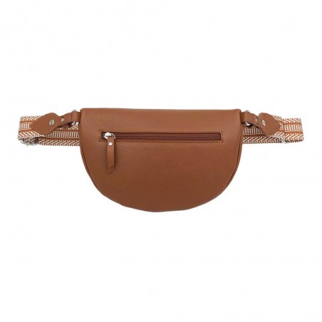 Katana | Banane femme en cuir tendance marron camel | Sac porté croisé bandoulière originale pas cher