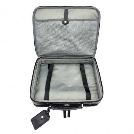 Katana | Attaché-case business en cuir 16" noir | Bagage professionnel taille cabine haut de gamme