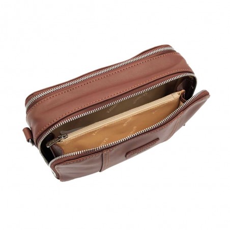 Katana | Sac bandoulière en cuir "Nelly" marron | Sac porté croisé femme tendance pas cher Katana | Sac bandoulière en cuir "Nelly" marron | Sac porté croisé femme tendance pas cher