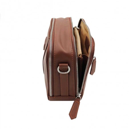 Katana | Sac bandoulière en cuir "Nelly" marron | Sac porté croisé femme tendance pas cher Katana | Sac bandoulière en cuir "Nelly" marron | Sac porté croisé femme tendance pas cher