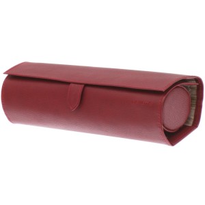Trousse à bijoux ronde DAVIDT'S "Euclide" rouge | Étui à bijoux de voyage femme original pas cher qualité supérieure