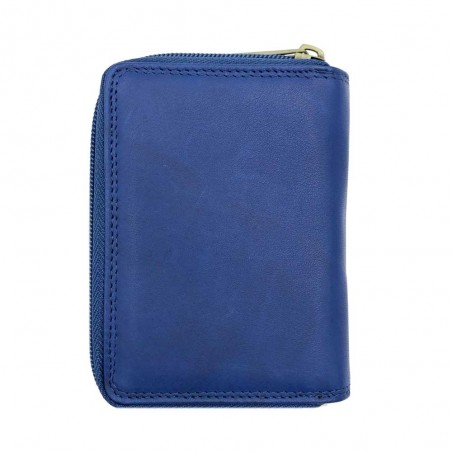Katana | Portefeuille compact en cuir bleu vif | Porte-monnaie et porte-cartes femme pas cher Katana | Portefeuille compact en cuir bleu vif | Porte-monnaie et porte-cartes femme pas cher